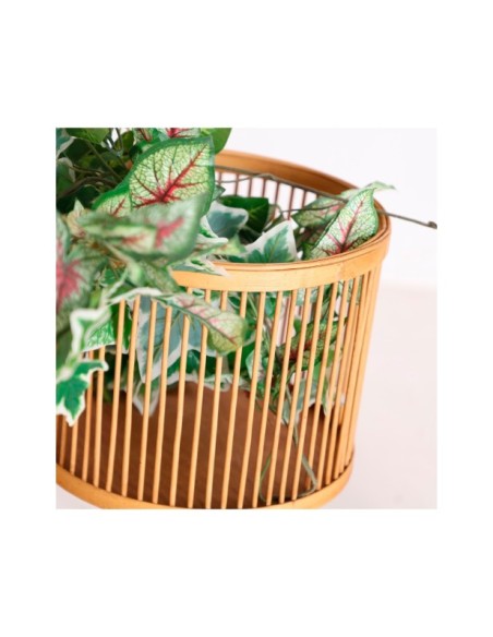 Set 3 Maceteros ARTEAGA, Bambú / Marrón - Kodu Home Design