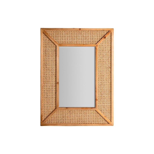 Espejo ZETEL, Ratán / Marrón - Kodu...