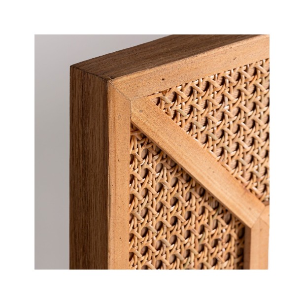 Espejo ZETEL, Ratán / Marrón - Kodu...