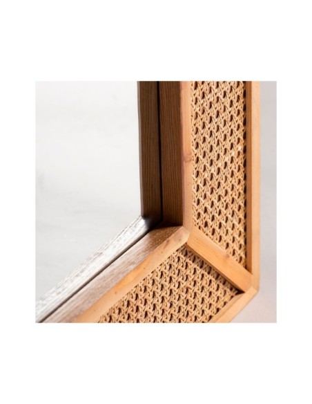 Espejo ZETEL, Ratán / Marrón - Kodu Home Design