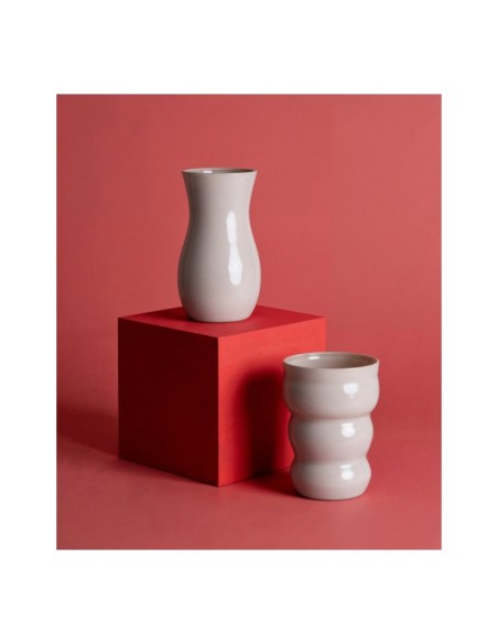 Florero KERR Ø13x25 cm, Vidrio / Rosa Palo - Kodu Home Design