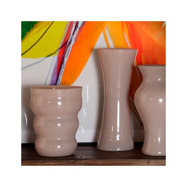 Florero KERR Ø14x19 cm, Vidrio / Rosa...