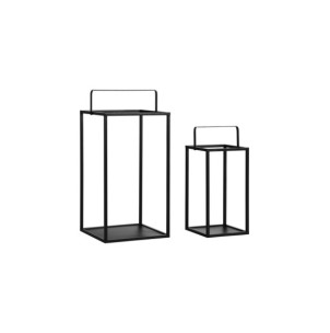 Set 2 Portavelas CAILAR, Hierro / Negro - Kodu Home Design 2