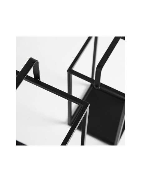 Set 2 Portavelas CAILAR, Hierro / Negro - Kodu Home Design