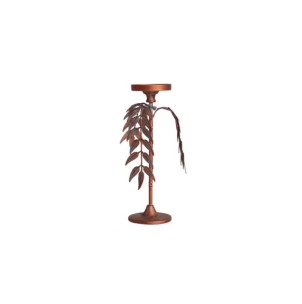 Candelabro Palmera LUCERNA Ø15x36 cm, Hierro / Cobre -...