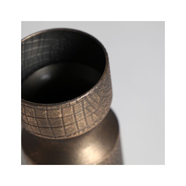 Jarrón VESC Ø13x31 cm, Acero / Oro -...