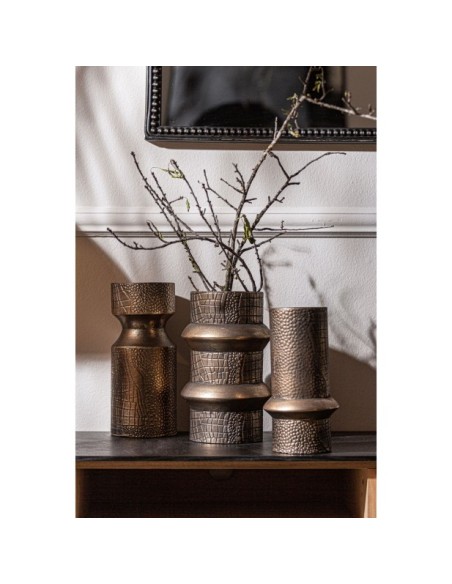 Jarrón VESC Ø14x24 cm, Acero / Oro - Kodu Home Design