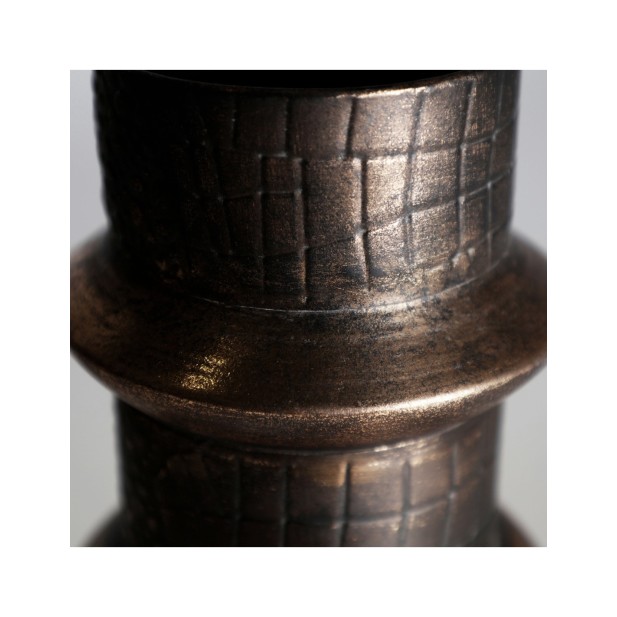 Jarrón VESC Ø18x29 cm, Hierro / Oro -...