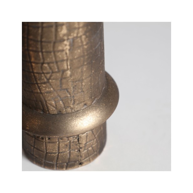 Jarrón VESC Ø14x26 cm, Hierro / Oro -...