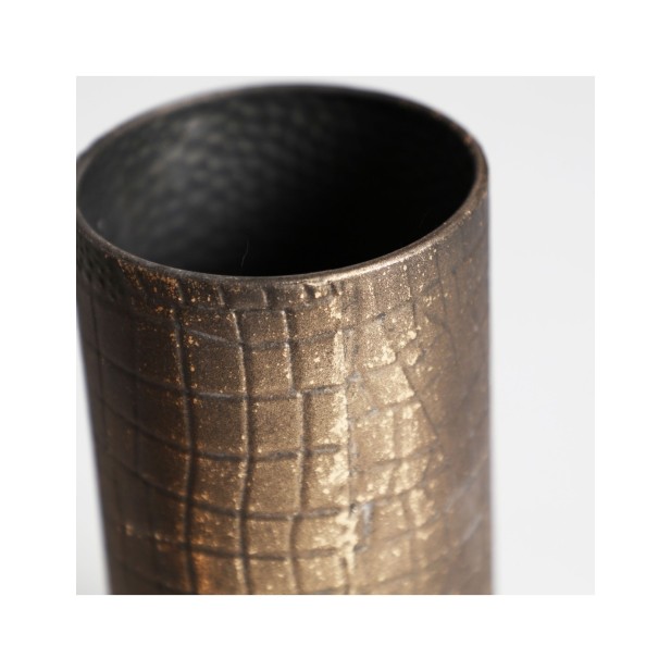 Jarrón VESC Ø14x26 cm, Hierro / Oro -...