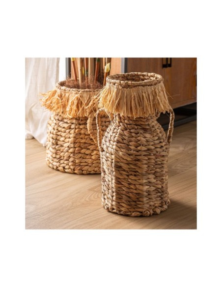 Set 2 Cestos KASSES, Fibra Natural / Marrón - Kodu Home Design