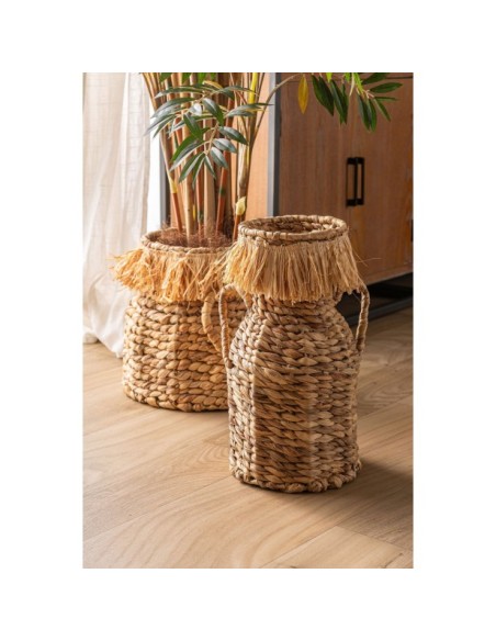 Set 2 Cestos KASSES, Fibra Natural / Marrón - Kodu Home Design