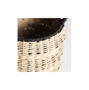 Set 2 Cestos WICA, Fibra Natural / Negro, Natural - Kodu... 2