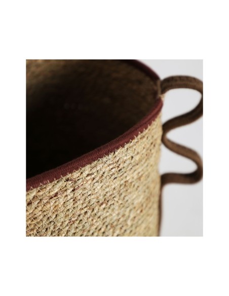 Set 2 Cestos WICA, Fibra Natural / Negro, Natural - Kodu Home Design