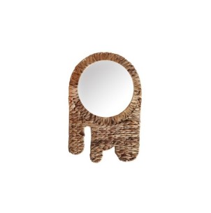 Espejo BLAIR, Paja / Marrón - Kodu Home Design