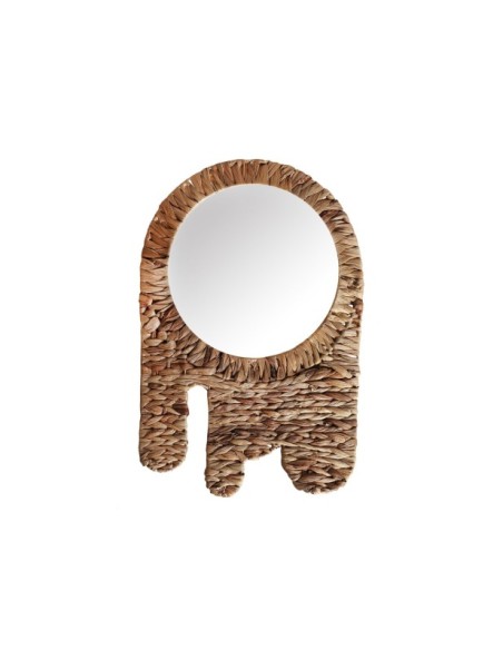 Espejo BLAIR, Paja / Marrón - Kodu Home Design