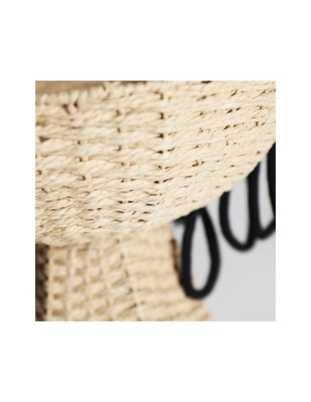 Set 2 Cestos WICA, Fibra Natural / Negro, Natural - Kodu Home Design