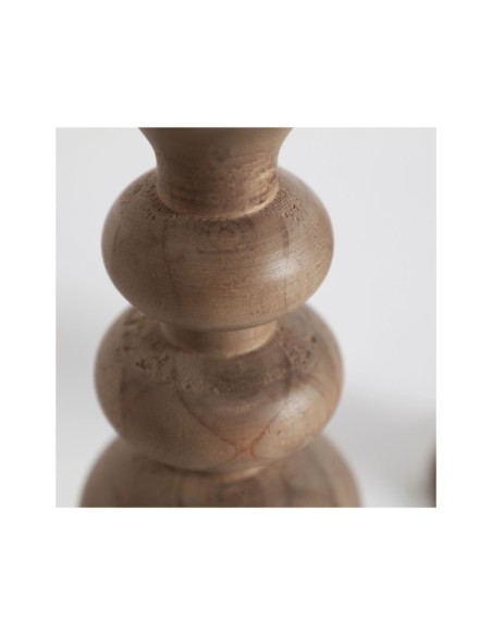 Portavelas FELLIH, Madera de Pino / Marrón - Kodu Home Design