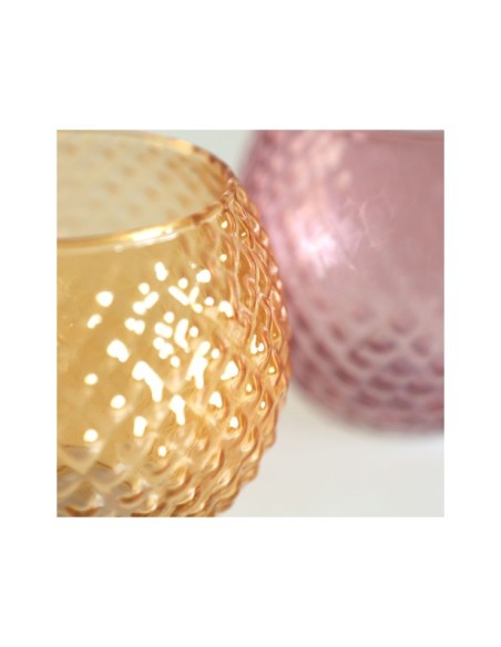 Set 4 Portavelas JUKE, Vidrio / Multicolor - Kodu Home Design