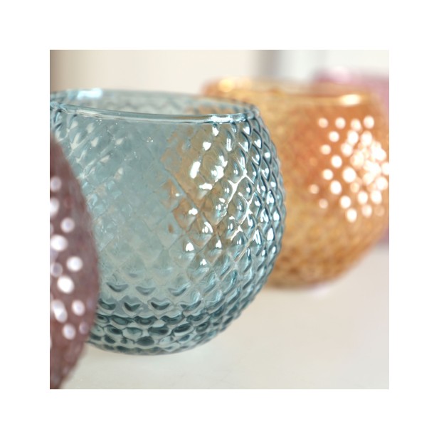 Set 4 Portavelas JUKE, Vidrio /...