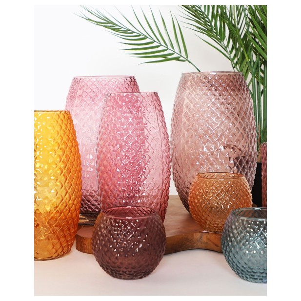 Set 4 Portavelas JUKE, Vidrio /...