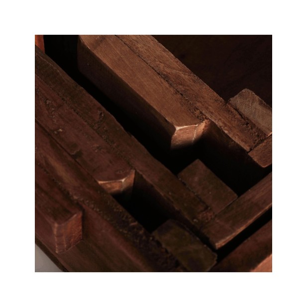 Set 3 Cajas AKVIRAN, Caoba / Marrón -...