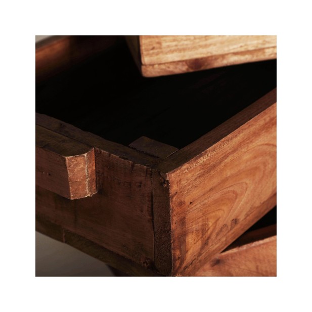 Set 3 Cajas AKVIRAN, Caoba / Marrón -...