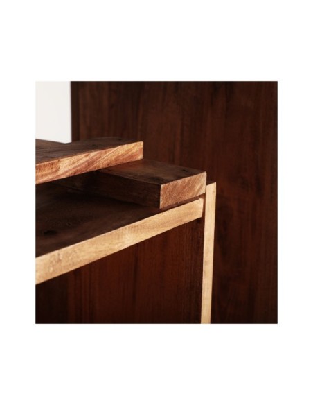 Set 2 Cajas AKVIRAN, Caoba / Marrón - Kodu Home Design