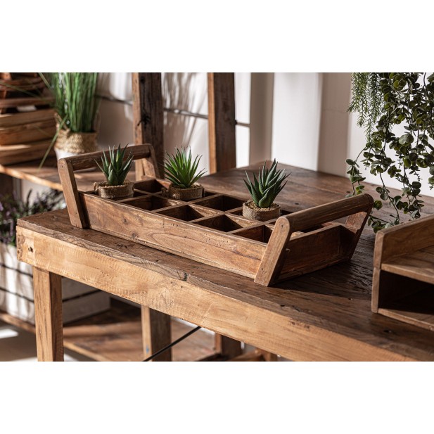 Macetero Bandeja AKVIRAN, Caoba /...