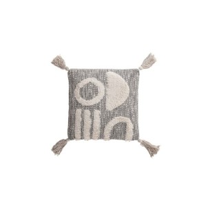 Cojín ANYA, Algodón / Blanco, Negro - Kodu Home Design