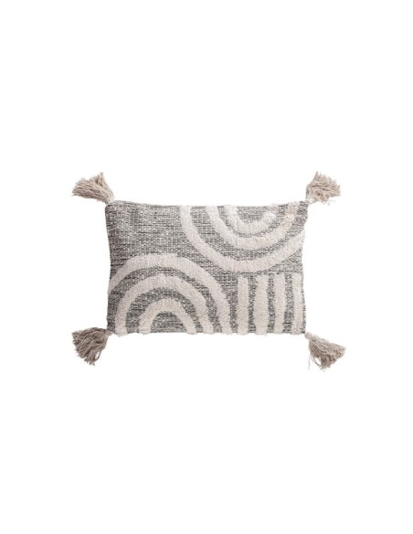 Cojín ANYA, Algodón / Blanco, Negro - Kodu Home Design