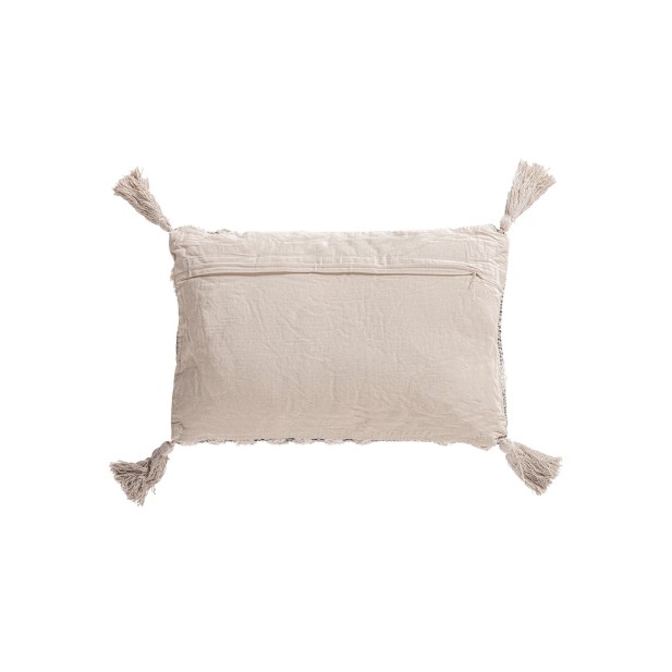 Cojín ANYA, Algodón / Blanco, Negro -...