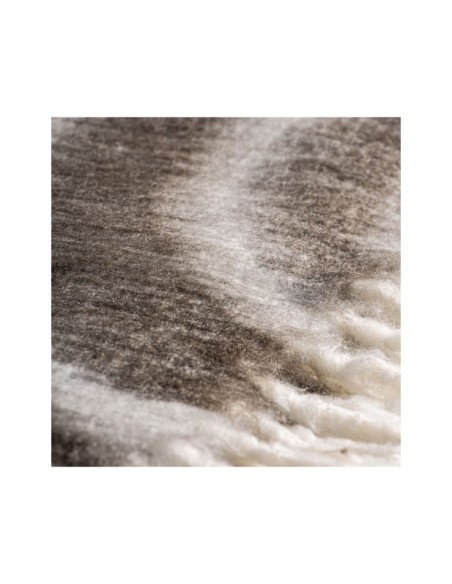 Manta Plaid DUNIA 125x160 cm, Acrílico / Marrón - Kodu Home Design