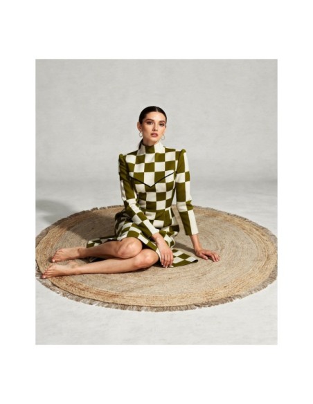 Alfombra EDNA 220x220 cm, Yute / Marrón - Kodu Home Design