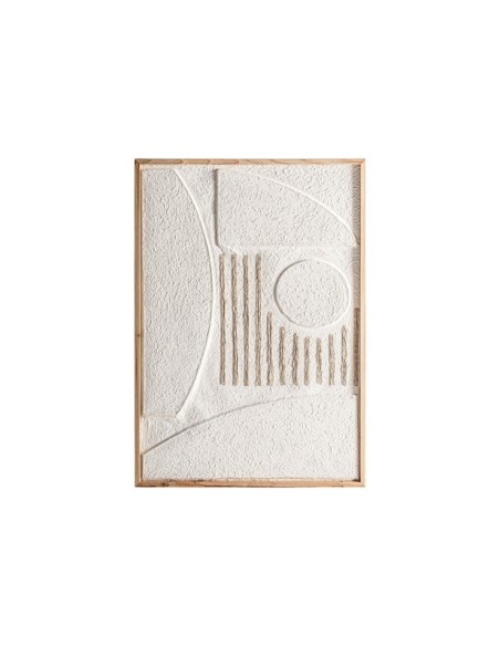 Cuadro PARKER, Papel Maché / Blanco, Natural - Kodu Home Design