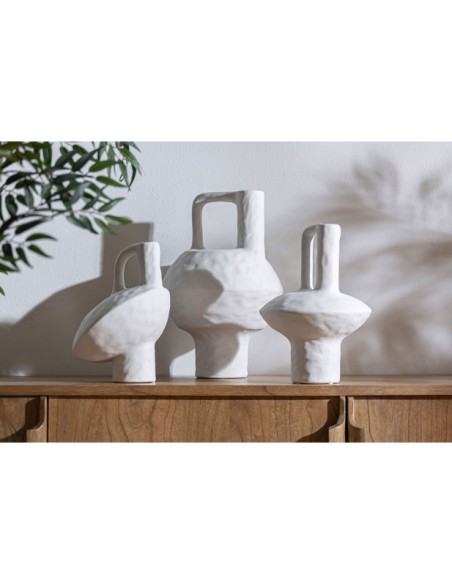 Jarrón BLECK, Cerámica / Blanco - Kodu Home Design