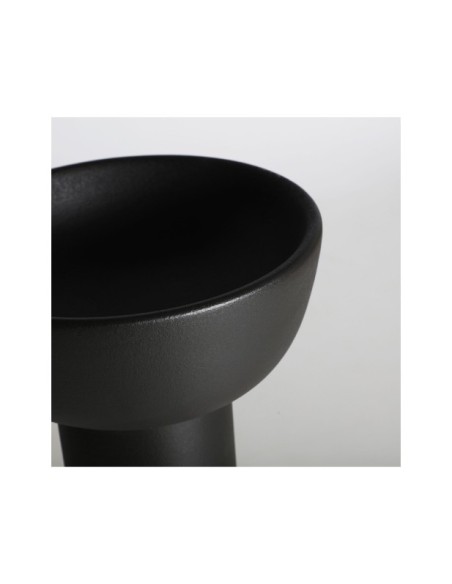 Jarrón GLESSY 20x25 cm, Cerámica / Negro - Kodu Home Design