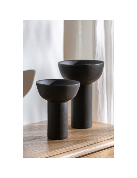 Jarrón GLESSY, Cerámica / Negro - Kodu Home Design