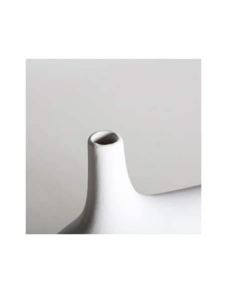 Jarrón ZICK, Cerámica / Blanco - Kodu Home Design