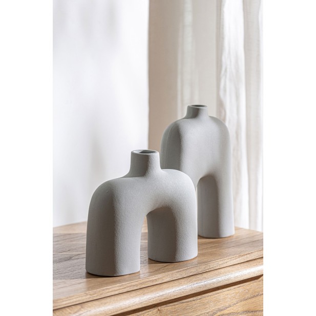 Jarrón ZICK, Cerámica / Gris - Kodu...
