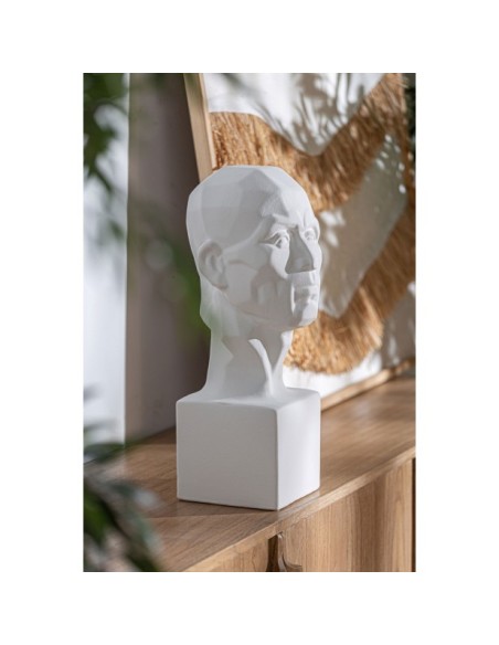 Figura Decorativa GALEO, Cerámica / Blanco - Kodu Home Design