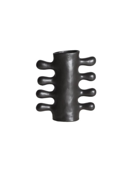 Jarrón GLESSY 27x30 cm, Cerámica / Negro - Kodu Home Design