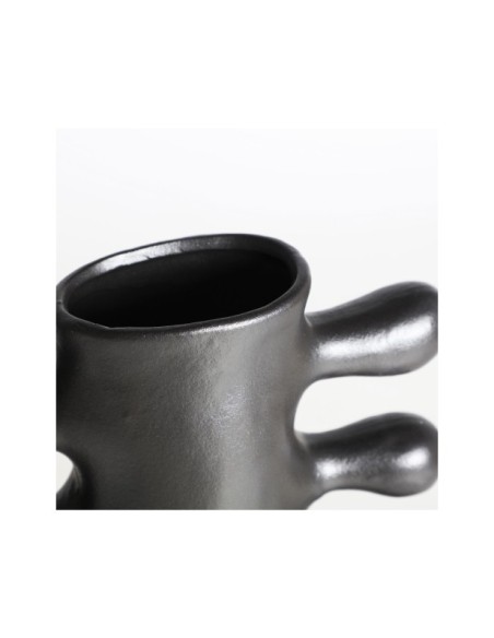 Jarrón GLESSY, Cerámica / Negro - Kodu Home Design