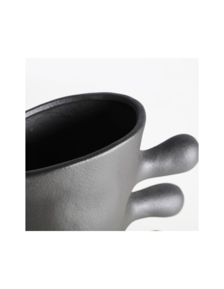Jarrón GLESSY 28x25 cm, Cerámica / Negro - Kodu Home Design