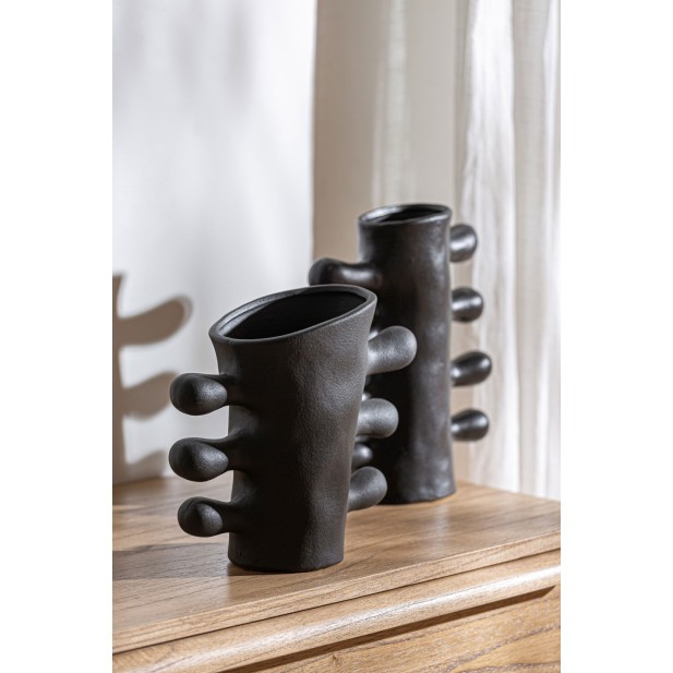 Jarrón GLESSY, Cerámica / Negro -...