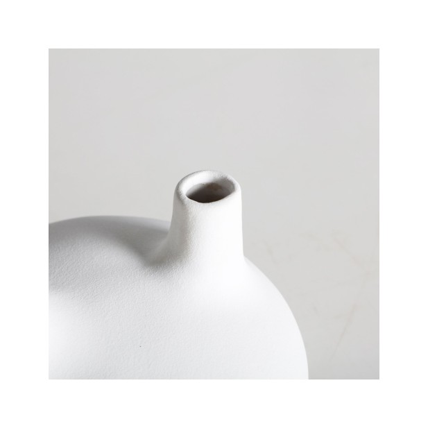 Jarrón ZICK, Cerámica / Blanco - Kodu...