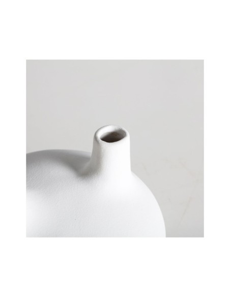 Jarrón ZICK, Cerámica / Blanco - Kodu Home Design