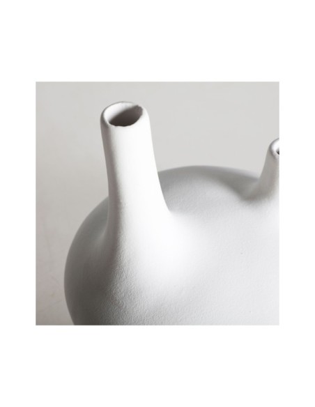 Jarrón ZICK, Cerámica / Blanco - Kodu Home Design