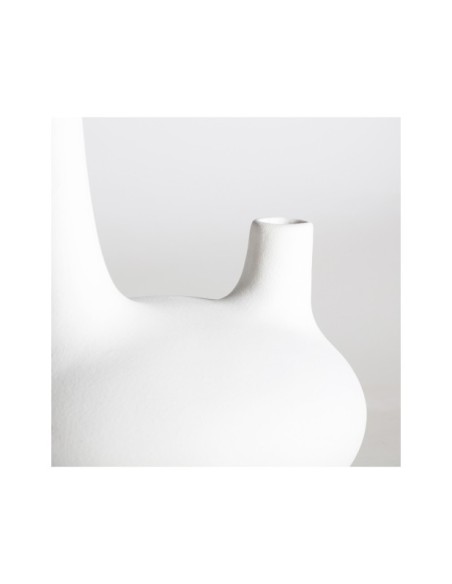 Jarrón ZICK, Cerámica / Blanco - Kodu Home Design