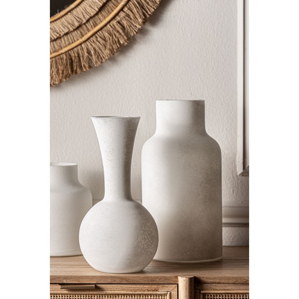 Vaso JANEA, Vidrio / Blanco - Kodu...